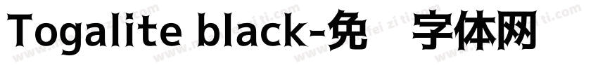 Togalite black字体转换